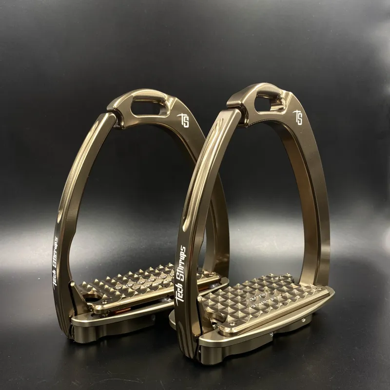 Tech Venice Dressage Sloped Stirrups Brown-2